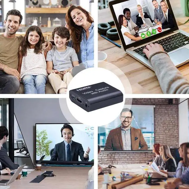 Alt view image 3 of 5 - 1080P 4K HDMI Video Capture Device HDMI To USB 2.0 Video Capture Card Dongle Game Record Live Streaming Broadcast Local Loop Out