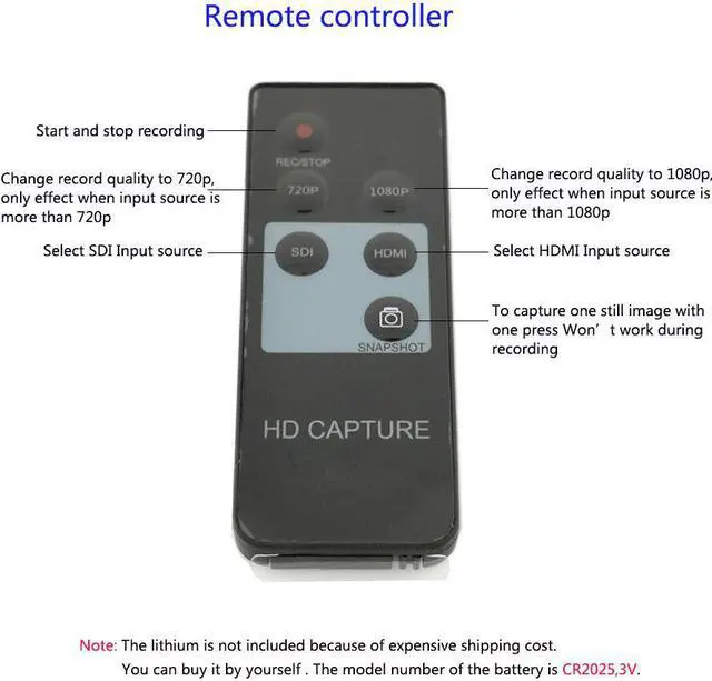 Alt view image 4 of 5 - 286 SDI HDMI HD Video Capture Recorder Live Streaming Support FOOTSWIT For USB Flash/HDD/For  card With Remote Control