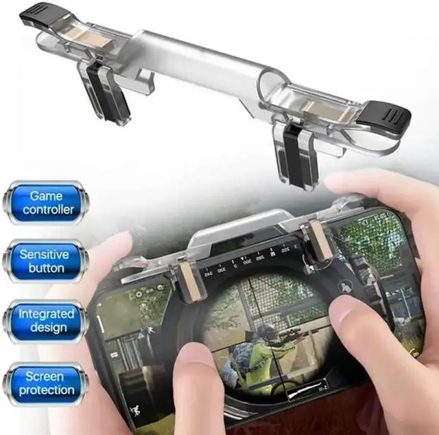 Alt view image 2 of 5 - G2K Mobile Phone Gamepad Game Trigger Fire Button Handle For Shooter Controller Use For Smart Phone With screen protection