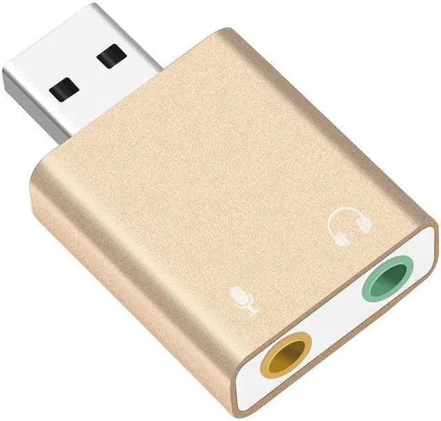 Alt view image 5 of 6 - Sound Card USB External to Earphone Headphone Microphone Jack USB Adapter Audio Card for Laptop Computer Sound Card