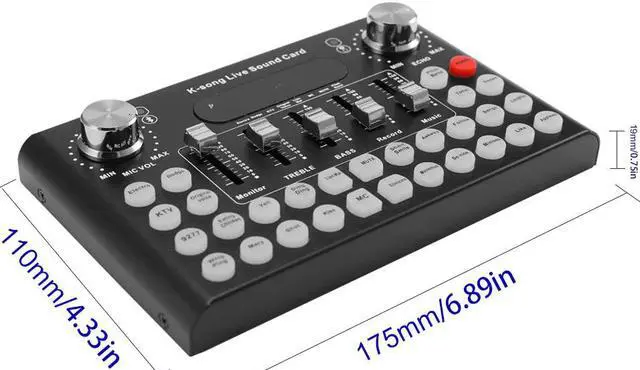 Alt view image 5 of 5 - Sound Card Audio Voice Musice External Usb Live Micro Sound Card Bluetooth Function for Computer Pc Mobile Phone K-song