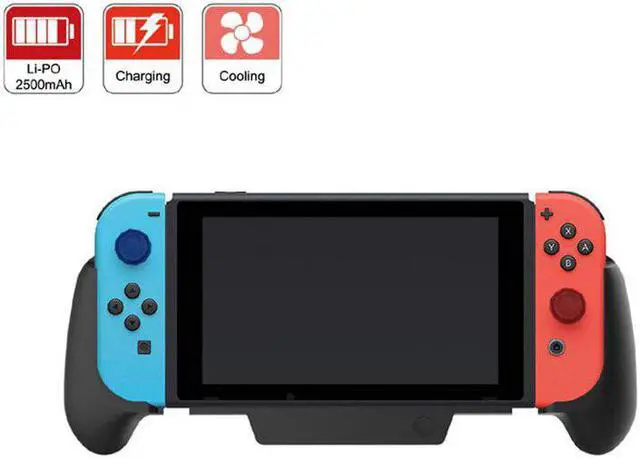Alt view image 4 of 5 - Charger Stand Cooling Fan Case 3D Thumb Caps Hand Grip for Nintendo Switch Lite & NS Console
