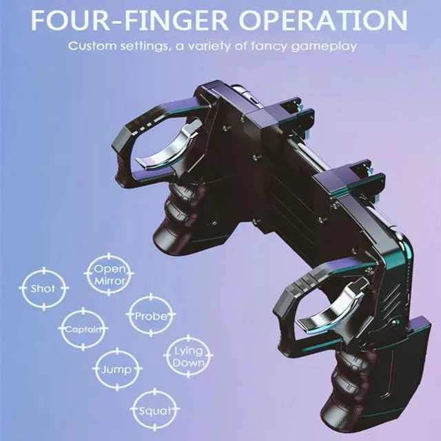 Alt view image 3 of 5 - 2020 Mobile Phone Gamepad Joystick PUGB Game Shooter Trigger Fire Button For IPhone Android phone gaming controller accessories