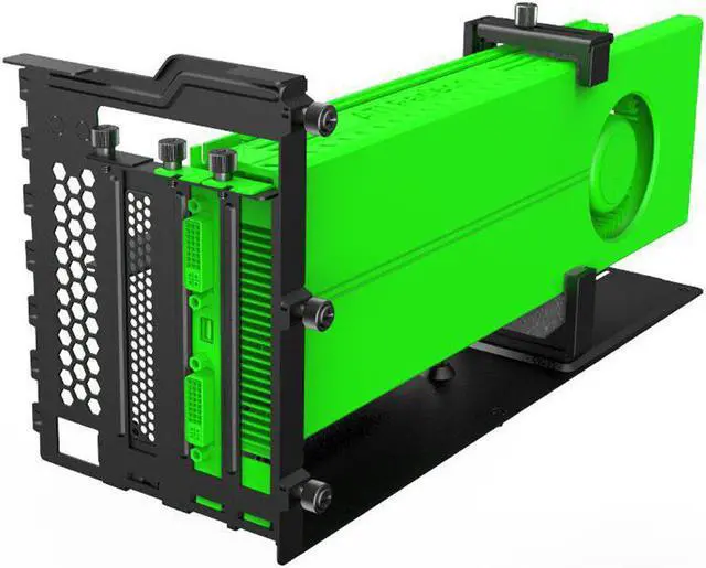 Alt view image 2 of 5 - Anti-interference Accessories Mount DIY Unassembled GPU VGA Computer Case With 7 Slots Cable Vertical PCI-E Bracket