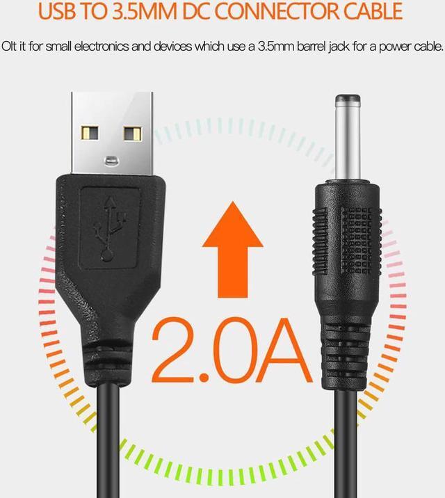 Alt view image 3 of 5 - 2.0 A TYPE MALE TO 3.5 mm DC Power Plug Stereo Electronics Device Barrel Quick Connector 5V Cable