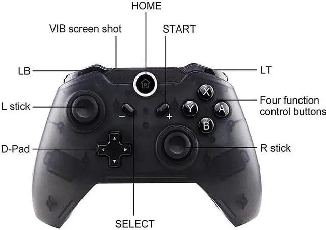Alt view image 4 of 5 - bluetooth Wireless Pro Game Controller Gamepad Joypad Remote for Nintendo Switch game player Console
