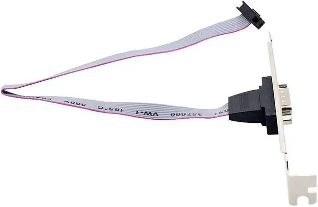 Alt view image 3 of 5 - For Motherboard 9 Pin Female to RS232 DB9 Pin Com Port Ribbon Serial Cable Connector Bracket with cable