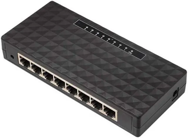 Alt view image 2 of 7 - 8 port RJ-45 10/100/1000 Gigabit Ethernet Network Desktop Switch High Speed
