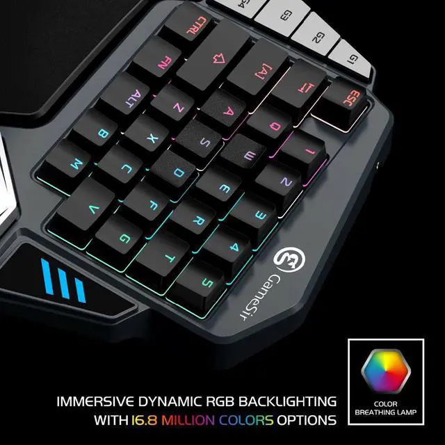 Alt view image 3 of 5 - Z1 Game Keyboard Mechanical Keypad with Programmable Keys for Android Mobile Phone / Windows PC