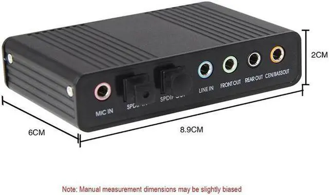 Alt view image 4 of 4 - USB Sound Card 6 Channel 5.1  SPDIF Optical Digital Sound Card Stereo Audio Adapter For PC Computer Laptop