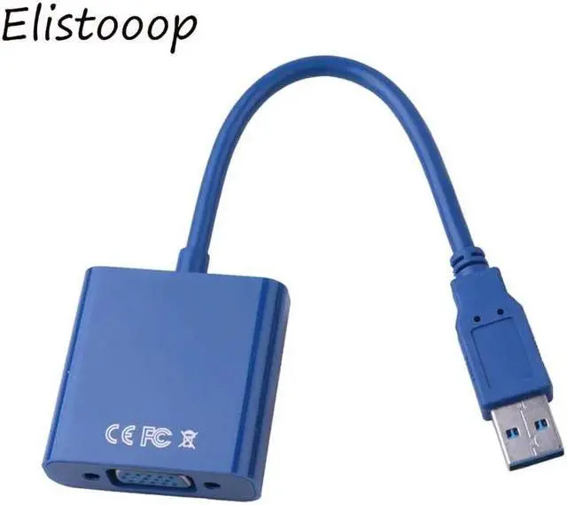Alt view image 4 of 5 - 1080P USB 3.0 to VGA Multi-Display Video Graphic External Cable Adapter Wire for laptop DVD PC Monitor Projector HDTV
