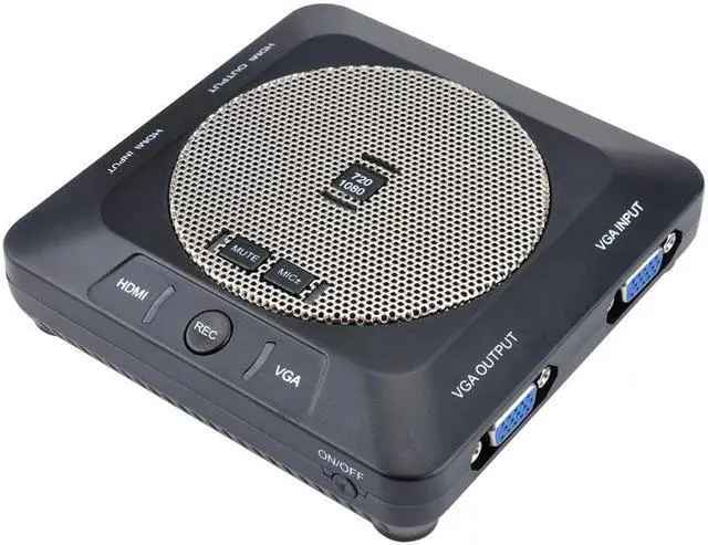 Alt view image 4 of 5 - 1080P HDMI Lecture Recorder VGA Audio Video Capture Card Microphone Mic Input Record Lecture Lessons Conference To USB U Disk