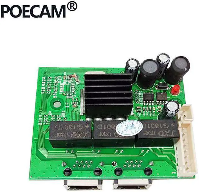 Main image of 3Port gigabit network switches New Promotion Ethernet Switch 2 Port RJ45 with 8 pin way header 10/100/1000m Hub power PCBA board