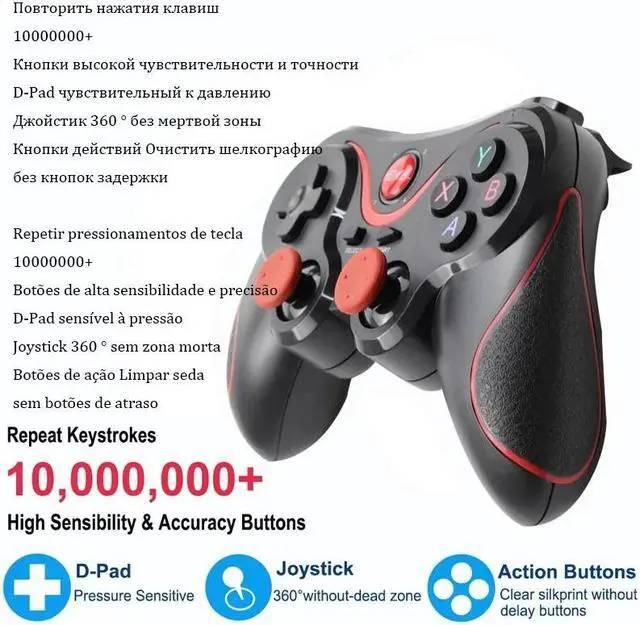 Alt view image 3 of 5 - Control for Phone Gamepad Joystick PC Smart TV Box Android iPhone Trigger Mobile Game Pad Controller Gaming Smartphone