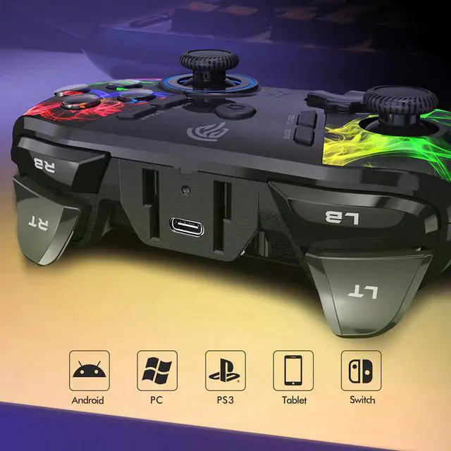 Alt view image 3 of 5 - ESM-9110 Wireless Gamepad Controller For PC Android TV Box PS3 Vibration Customised Buttons Gameapd PC Controller