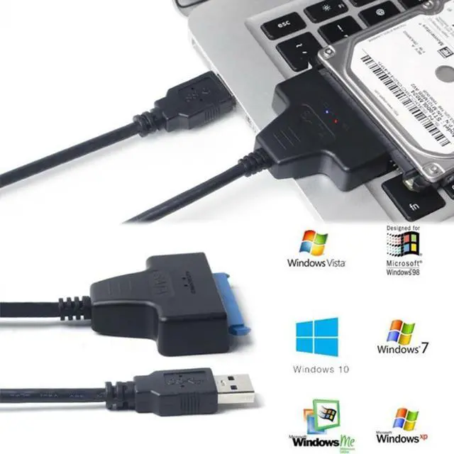Alt view image 5 of 5 - USB2.0 to SATA 22 Pin 2.5 HDD Adapter Cable Hard Disk Drive Solid State Drive Converter Cord