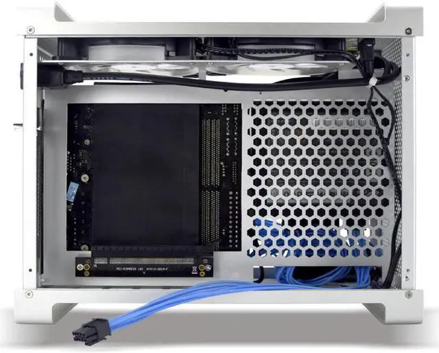 Alt view image 4 of 5 - G5 Plus all aluminum A4 ITX case game computer small chassis support 2080Ti gaming itx case htpc nas server mining rig