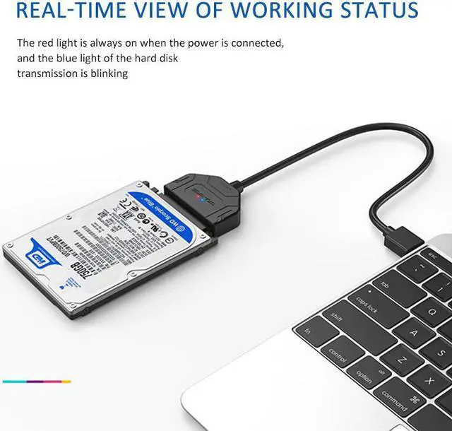 Main image of 3.0 to Sata 3.5 2.5 Hard Drive Adapter Cable for Samsung Seagate WD HDD SSD new