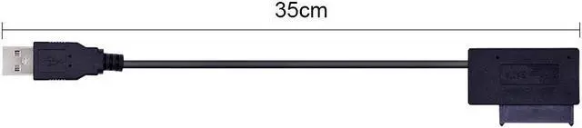 Alt view image 4 of 5 - USB 2.0 to Mini Sata II 7+6 13Pin Adapter Converter Cable for Laptop CD/DVD ROM Slimline Drive Converter HDD Caddy