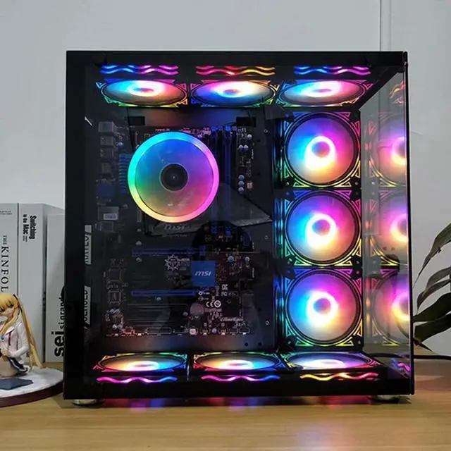 Alt view image 4 of 5 - wave RGB 120mm Cooling fan desktop 5V computer Case silent magic color changing fan Quiet IR Remote