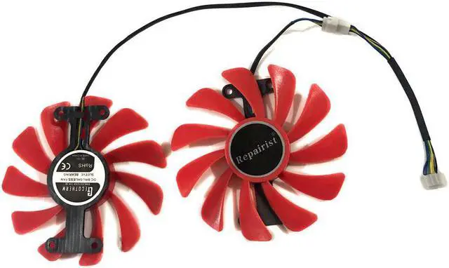 Alt view image 5 of 5 - 2pcs/set Video Cards GTX1080 GPU Alternative Cooler Fan For gainward GTX 1080 gtx1080Ti Graphics Card Cooling