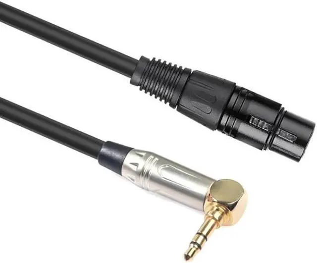 Alt view image 3 of 5 - 0. 90 Degree 3.5Mm Stereo Trs Male To Xlr 3Pin Female Audio Cable Wire Audio Converter For Earphone Microphone Electric Guitar