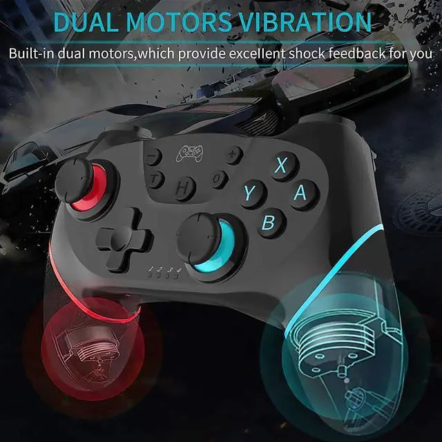 Alt view image 4 of 5 - Bluetooth Gamepad For Nintend Switch Pro NS-Switch Game Joystick Dual Motor Vibration Controller For Switch Console