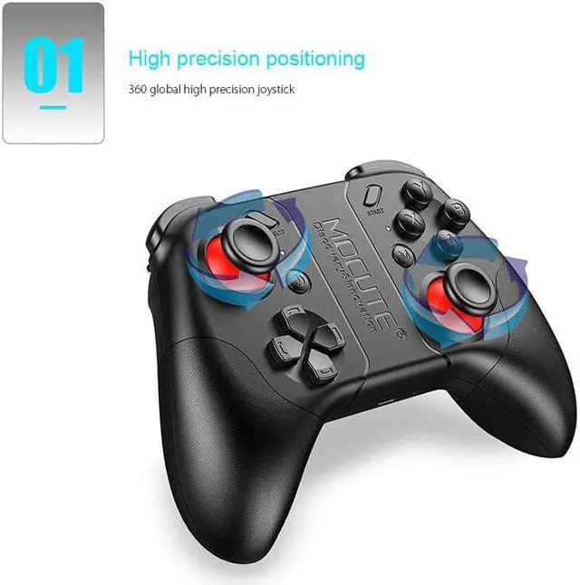 Alt view image 3 of 5 - 053 Gamepad Phone Joypad Bluetooth Android Joystick PC Wireless VR Remote Control Game Pad for VR Smartphone Smart TV
