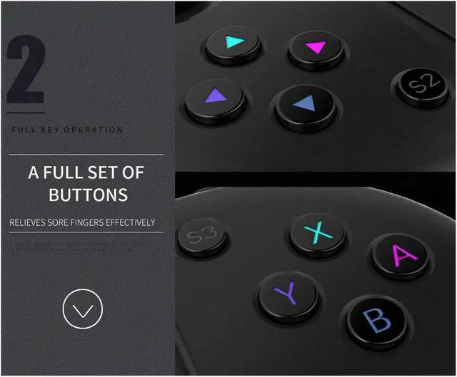 Alt view image 3 of 5 - Type-C Mobile Game Controller Clickable Gamepad Analog Joystick with Type-C Port Fast Charging for Huawei Honor Android Phone