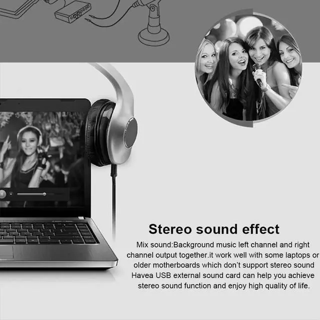 Alt view image 5 of 5 - 2.0 Sound Card 5.1 Ch optical Controller Audio Sound Card Adapter External Sound Card for Microphone PC Computer Laptop