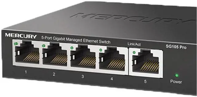 Alt view image 2 of 4 - SG105 Pro 5 Port RJ45 Gigabit PoE Switch 10/100/1000Mbps Network Switch For IP Camera AP monitoring Up 30W per