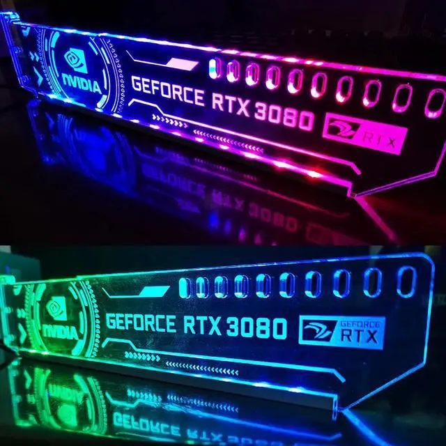 Alt view image 3 of 5 - GPU Bracket  RTX3090 RTX3080 DIY VGA Support Customize Horizental Video Card Holder 5V12V AURA Water Cooler Custom MOD