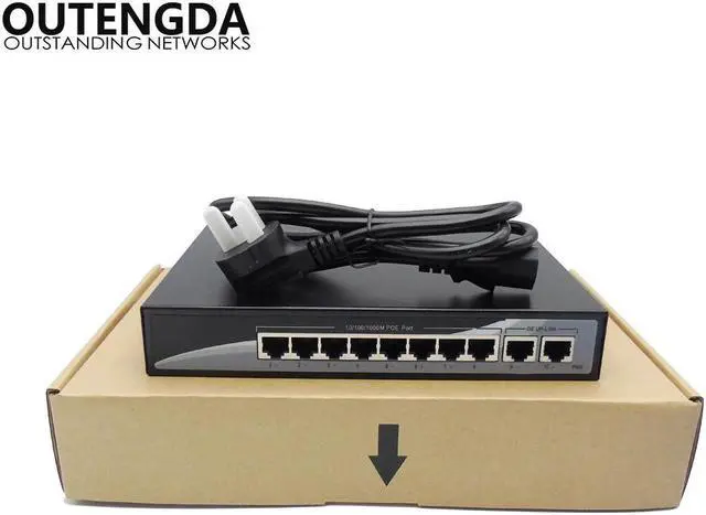 Alt view image 5 of 5 - 10ports Full Gigabit high power 802.af/at network Ethernet fast switch POE power switch for 5 megapixel camera POE switch