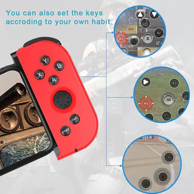 Alt view image 4 of 5 - Telescopic Bluetooth Game Controller Wireless Gamepad Trigger Joystick For PUBG Mobile IOS Android Phone PC TV Box Joypad