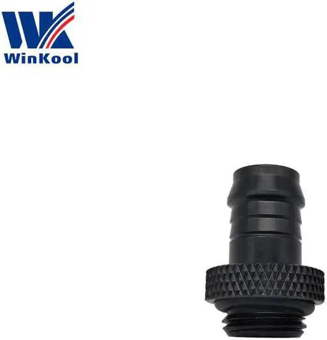 Alt view image 2 of 5 - 3/8" ID (9.5-10mm) Soft Tubing Pipe Barb Fittings Nozzle with G1/4" thread Silver Black