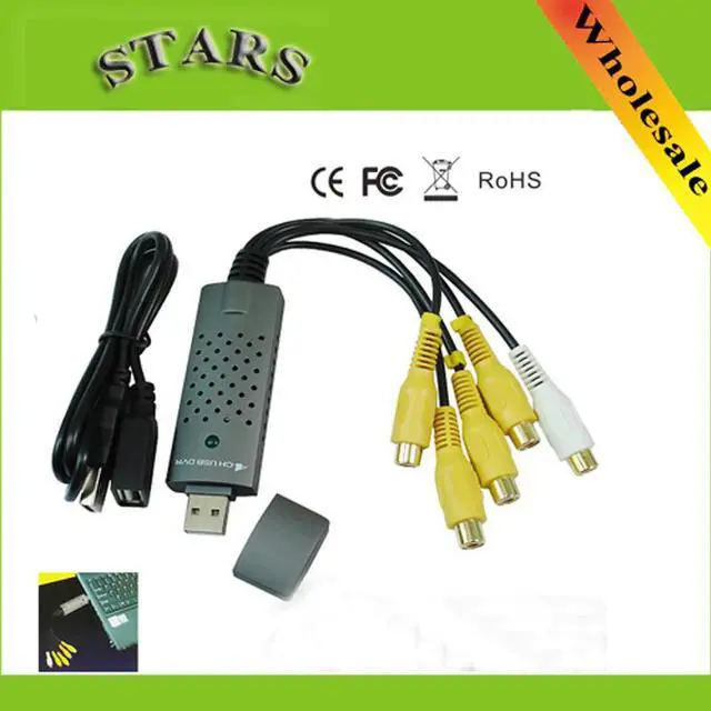 Main image of 4 Channel USB2.0 USB Video Capture Grabber card to VHS to DVD recorder Capture Adapter