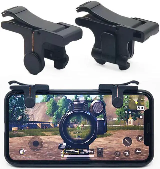 Alt view image 3 of 5 - 2PCS L1 R1 Gaming Trigger Smart Phone Games Shooter Controller Fire Button Handle For Rules Of Survival/Knives Out