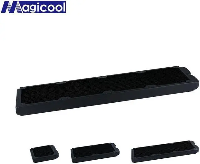Alt view image 2 of 5 - G1/4 " Copper Radiator 120MM 240MM 360MM 480mm For Computer Water Cooling Build  Environmental Product 28mm Thick