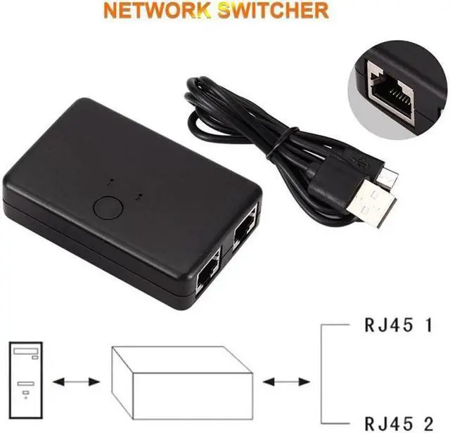Alt view image 5 of 5 - RJ45 Network Switch, Freely Switch Between Internal and External Networks, Computer Network Sharing Device