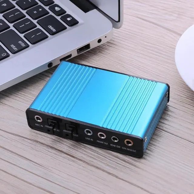 Alt view image 3 of 5 - USB Sound Card Channel 5.1 7.1 Optical Audio Card Adapter with microphone input for PC computer