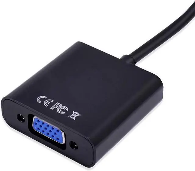 Alt view image 4 of 5 - MINI HDMI Input to VGA Output HDMI Male Adapter to VGA Female Converter Cable for PC Desktop Notebook Tablet HDTV Monitor