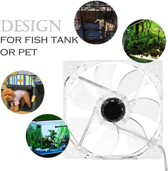 Alt view image 2 of 5 - Quality Fish Tank Brushless Ultra Quiet Blower Cooling Fan Multi-purpose DIY PC Car Fish & Aquatic Pet Supplies 92x92x25mm