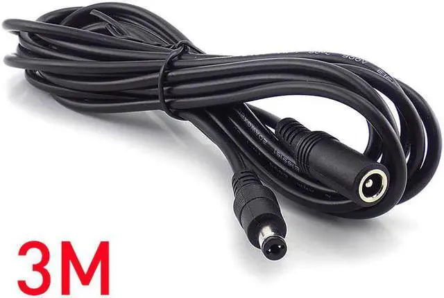 Alt view image 5 of 5 - 12V DC Extension Cable 5.5*2.1mm Male Female Power Cord Adapter Extender Wire 1m 2m 3m 5m 10m CCTV Camera Led Lights Accessories