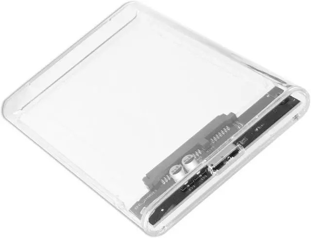 Alt view image 2 of 5 - 2.5" HDD Enclosure SATA to USB3 Portable Clear Hard Drive Disk SSD Supports UASP SATA III Tool-Free Design