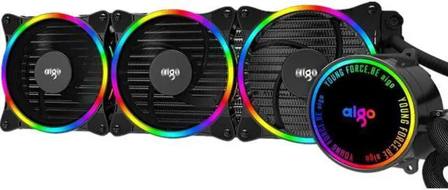 Alt view image 4 of 5 - PC Computer Case 120/240/360mm rgb CPU Water Cooler Cooling Heatsink Radiator LGA 2066/2011 v3/1151/1155/1200/AM3/AM4