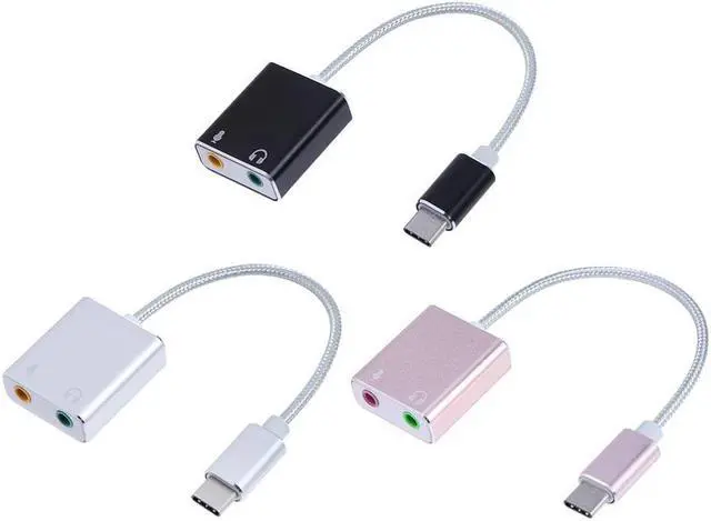 Alt view image 2 of 5 - USB3.1 Type-C Port Audio Card External Sound Adapter Card for PC