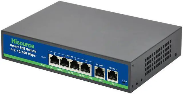 Alt view image 4 of 5 - 6-port POE switch 24V power supply 250 meters network switch poe  ethernet switch