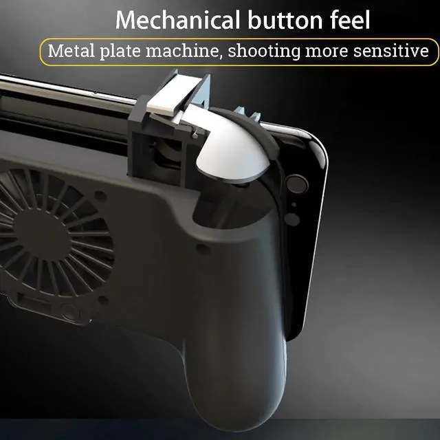 Alt view image 5 of 5 - 4 in 1 Mobile Phone Gaming Gamepad Joystick Controller Trigger Fires Button Power Bank Cooler Fan For PUBG For iOS Android