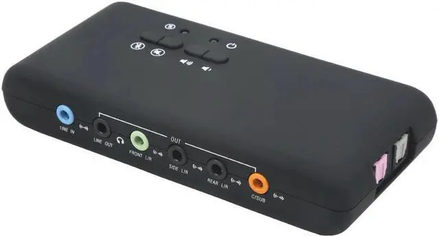 Alt view image 6 of 7 - Recording Interface 3D External Audio Surround Sound USB Digital 7.1 Channel Dynamic Sound Card Playback Optical Fiber