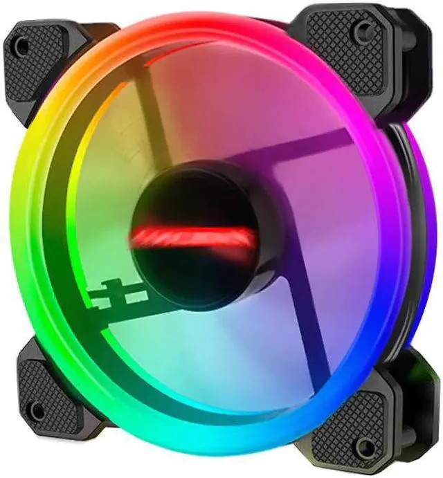 Alt view image 5 of 5 - 120mm PC Computer Case Fan Cooling Cooler 6PIN Adjustable RGB Led 12V Mute Ventilador PWM RGB Case Fans Adjust Speed Aura Sync